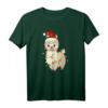 Weihnachten Lama T-Shirt mit Lichterkette und Mütze – Lustiges Tiermotiv für Christen und Tierliebhaber zu Weihnachten