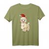 Weihnachten Lama T-Shirt mit Lichterkette und Mütze – Lustiges Tiermotiv für Christen und Tierliebhaber zu Weihnachten