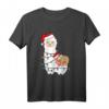 Faultier schläft auf Lama Alpaka Weihnachts-T-Shirt - Lustiges Geschenk für Tierliebhaber, Lama- und Alpaka-Fans zur Weihnachten