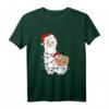 Faultier schläft auf Lama Alpaka Weihnachts-T-Shirt - Lustiges Geschenk für Tierliebhaber, Lama- und Alpaka-Fans zur Weihnachten