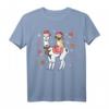 Alpaka Weihnachten Lama Mops Hund T-Shirt mit Zuckerstangen - Lustiges Festtagsdesign für Tierliebhaber und Hundebesitzer