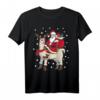 Weihnachten Geschenkidee: Weihnachtsmann reitet Lama T-Shirt – Lustiges Tiermotiv für festliche Freude