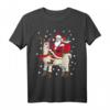 Weihnachten Geschenkidee: Weihnachtsmann reitet Lama T-Shirt – Lustiges Tiermotiv für festliche Freude