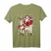 Weihnachten Geschenkidee: Weihnachtsmann reitet Lama T-Shirt – Lustiges Tiermotiv für festliche Freude