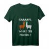 Lamas mit Hüten Karl was hast du getan? Lustiges Lama T-Shirt mit V-Ausschnitt – Perfektes Geschenk für Nerds, Gamer und Lama-Fans zu Geburtstag, Weihnachten & Feiertagen