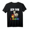 Ich Bin 1. Klasse Lama Schulanfang Mädchen T-Shirt - Lustiges Einschulungsshirt als Geschenk für den ersten Schultag