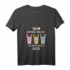 Lustiges Lama T-Shirt mit V-Ausschnitt für Damen – Homeschooling 2021 Geschenkidee für Schüler und Eltern während der Pandemie
