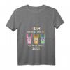 Lustiges Lama T-Shirt mit V-Ausschnitt für Damen – Homeschooling 2021 Geschenkidee für Schüler und Eltern während der Pandemie