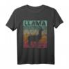 Lama Retro Vintage Alpaka Lama Retro Lama T-Shirt – Stylisches Tier Motiv für Kinder, Jugendliche und Erwachsene, perfekt als Lama- und Alpakageschenk