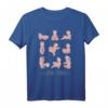 Yoga Lama T-Shirt mit Übungen, Positionen & Fitness - Humorvolles Yoga- und Meditations-Geschenk für Yogis und Alpaka-Fans