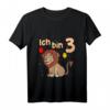 Kinder Ich bin Drei 3 Jahre Löwe Sternzeichen T-Shirt – Perfektes Geburtstagsgeschenk für kleine Löwenfans und Tierliebhaber