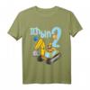 Kinder Ich Bin Zwei 2 Jahre Geburtstag T-Shirt mit Bagger, Löwe und Luftballons – Perfekt für den Kindergeburtstag kleiner Jungen