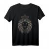 Unisex T-Shirt König der Tiere mit Löwen-Kopf-Krone - Savannen-Löwen Design, Perfekt als Geschenk zu Weihnachten, Geburtstag & für Partys