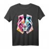 Moderner Löwen-Polygon T-Shirt – Trendiges Tiermotiv für stilbewusste Tierliebhaber mit klassischem Schnitt