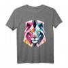 Moderner Löwen-Polygon T-Shirt – Trendiges Tiermotiv für stilbewusste Tierliebhaber mit klassischem Schnitt