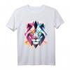 Moderner Löwen-Polygon T-Shirt – Trendiges Tiermotiv für stilbewusste Tierliebhaber mit klassischem Schnitt