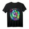Bunter PopArt Löwe Tierportrait T-Shirt – Fröhliches Geschenk für Tier- und Afrika-Fans, Raubkatzen-Liebhaber