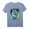Bunter PopArt Löwe Tierportrait T-Shirt – Fröhliches Geschenk für Tier- und Afrika-Fans, Raubkatzen-Liebhaber