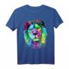 Bunter PopArt Löwe Tierportrait T-Shirt – Fröhliches Geschenk für Tier- und Afrika-Fans, Raubkatzen-Liebhaber