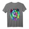 Bunter PopArt Löwe Tierportrait T-Shirt – Fröhliches Geschenk für Tier- und Afrika-Fans, Raubkatzen-Liebhaber