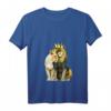 König Löwe & Königin Löwe T-Shirt mit V-Ausschnitt – Perfektes Geschenk für Paare, Geburtstag & Weihnachten