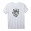 HapFrog T-Shirt 'Leos-Spirit (Black)' mit Geometrischem Löwen Design – Perfektes Geschenk für Tierliebhaber und Löwen-Fans