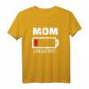 Mom low Battery T-Shirt - Lustiges Geschenk für Mütter mit Batterie-Icon, ideal für Eltern und Familienmitglieder