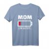 Mom low Battery T-Shirt - Lustiges Geschenk für Mütter mit Batterie-Icon, ideal für Eltern und Familienmitglieder