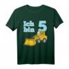 Kinder Fünfter Geburtstag T-Shirt mit Löwe und Bagger - Perfekt für Kindergartenkinder, Baustellen- und Tierliebhaber, 5 Jahre alt