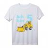 Kinder Fünfter Geburtstag T-Shirt mit Löwe und Bagger - Perfekt für Kindergartenkinder, Baustellen- und Tierliebhaber, 5 Jahre alt
