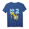Kinder Zweiter Geburtstag T-Shirt mit Löwe, Bagger & Kran – Perfekt für den zweiten Geburtstag von kleinen Jungs und Mädchen