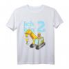Kinder Zweiter Geburtstag T-Shirt mit Löwe, Bagger & Kran – Perfekt für den zweiten Geburtstag von kleinen Jungs und Mädchen