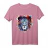 Löwe Kunst - Buntes Tier T-Shirt für Tierliebhaber, Freunde und Familie