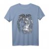Löwenkopf mit blauen Augen für Liebhaber - König der Tiere T-Shirt, Sternzeichen Löwe Geschenk, Modisches Unisex-Design für Kinder & Erwachsene