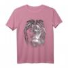 Löwenkopf mit blauen Augen für Liebhaber - König der Tiere T-Shirt, Sternzeichen Löwe Geschenk, Modisches Unisex-Design für Kinder & Erwachsene