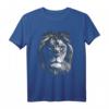 Löwenkopf mit blauen Augen für Liebhaber - König der Tiere T-Shirt, Sternzeichen Löwe Geschenk, Modisches Unisex-Design für Kinder & Erwachsene