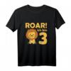 Kinder Löwe T-Shirt zum 3. Geburtstag - Süßes Afrika Baby Tier Geschenk für Jungen, Löwen König Motiv für Geburtstagsparty