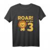 Kinder Löwe T-Shirt zum 3. Geburtstag - Süßes Afrika Baby Tier Geschenk für Jungen, Löwen König Motiv für Geburtstagsparty