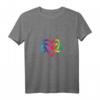 Damen Polyamory Low Poly Regenbogen Unendlichkeit Herz T-Shirt mit V-Ausschnitt – Perfektes Geschenk für Paare und Throuple in der Liebe