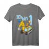 Kinder Ich Bin Eins 1 Jahr Erster Geburtstag Bagger Löwe T-Shirt – Perfektes Geschenk für den ersten Geburtstag kleiner Jungen