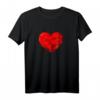 Geometrisches Herz T-Shirt im Low Polygon Style – Schlichtes Damen Oberteil für Liebe, Leidenschaft & Geschenke für Freundin, Ehefrau, Mutter oder Oma