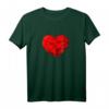 Geometrisches Herz T-Shirt im Low Polygon Style – Schlichtes Damen Oberteil für Liebe, Leidenschaft & Geschenke für Freundin, Ehefrau, Mutter oder Oma