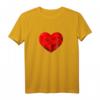 Geometrisches Herz T-Shirt im Low Polygon Style – Schlichtes Damen Oberteil für Liebe, Leidenschaft & Geschenke für Freundin, Ehefrau, Mutter oder Oma