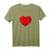 Geometrisches Herz T-Shirt im Low Polygon Style – Schlichtes Damen Oberteil für Liebe, Leidenschaft & Geschenke für Freundin, Ehefrau, Mutter oder Oma