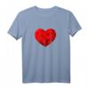 Geometrisches Herz T-Shirt im Low Polygon Style – Schlichtes Damen Oberteil für Liebe, Leidenschaft & Geschenke für Freundin, Ehefrau, Mutter oder Oma