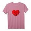 Geometrisches Herz T-Shirt im Low Polygon Style – Schlichtes Damen Oberteil für Liebe, Leidenschaft & Geschenke für Freundin, Ehefrau, Mutter oder Oma