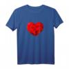 Geometrisches Herz T-Shirt im Low Polygon Style – Schlichtes Damen Oberteil für Liebe, Leidenschaft & Geschenke für Freundin, Ehefrau, Mutter oder Oma