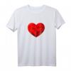 Geometrisches Herz T-Shirt im Low Polygon Style – Schlichtes Damen Oberteil für Liebe, Leidenschaft & Geschenke für Freundin, Ehefrau, Mutter oder Oma