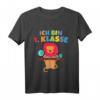 Kinder Schulkind 2021 Löwe Buch Lesen Einschulung Mädchen Outfit T-Shirt – Perfektes Geschenk für Schulanfängerinnen, mit Regenbogen und Löwemotiv