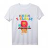 Kinder Schulkind 2021 Löwe Buch Lesen Einschulung Mädchen Outfit T-Shirt – Perfektes Geschenk für Schulanfängerinnen, mit Regenbogen und Löwemotiv